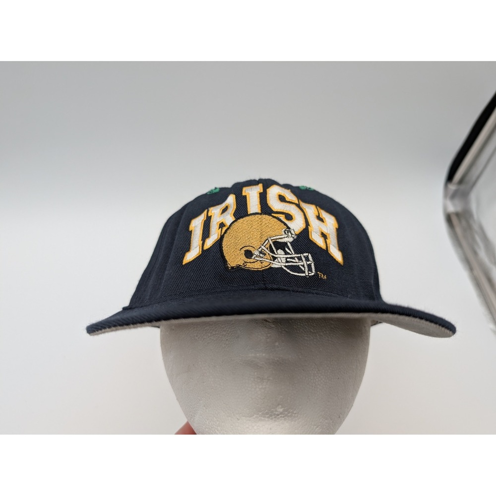 Vintage Notre Dame Fighting Irish Snapback Hat Pro-Line Navy Blue Gene USA Made - Picture 2 of 8